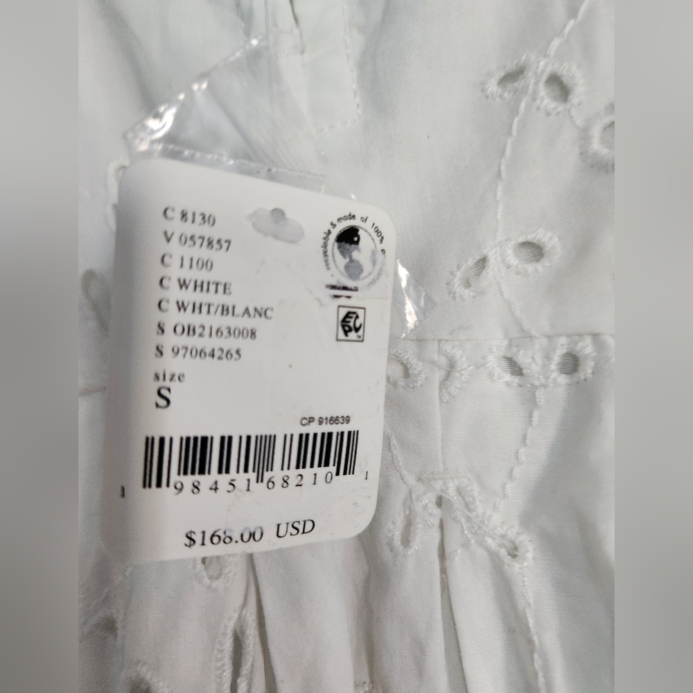 NWT FREE PEOPLE Primavera Eyelet Midi Dress Size S $168 Retail!!FLAW SEE BELOW - Picture 7 of 9